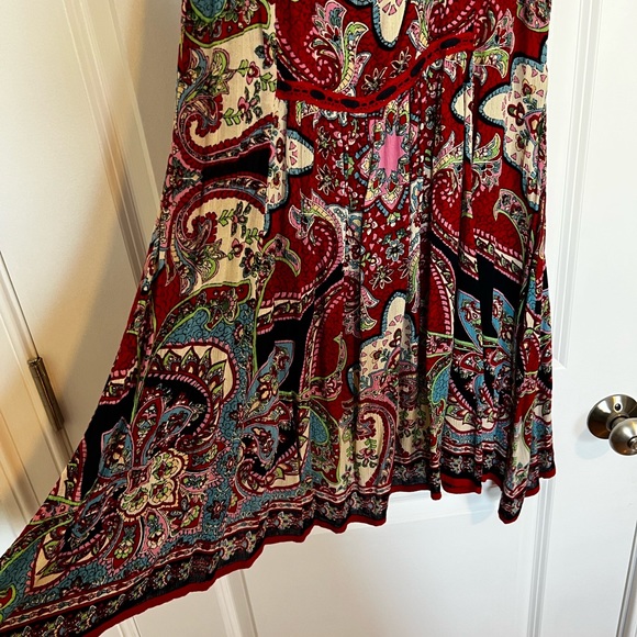 Altar’d State Red Multicolored Stitched Dress - Picture 2 of 4